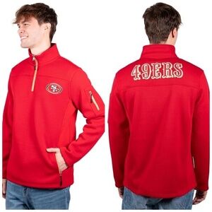 NWT San Francisco 49ers Quarter Zip Pullover Sweatshirt